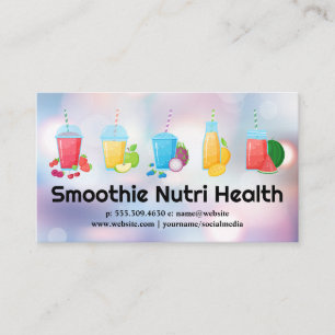 Hälsofrukt Smoothies Drinks Visitkort
