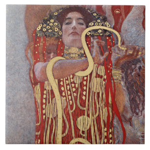 Hälsogudinna, Hygieia (Salus), Gustav Klimt Kakelplatta