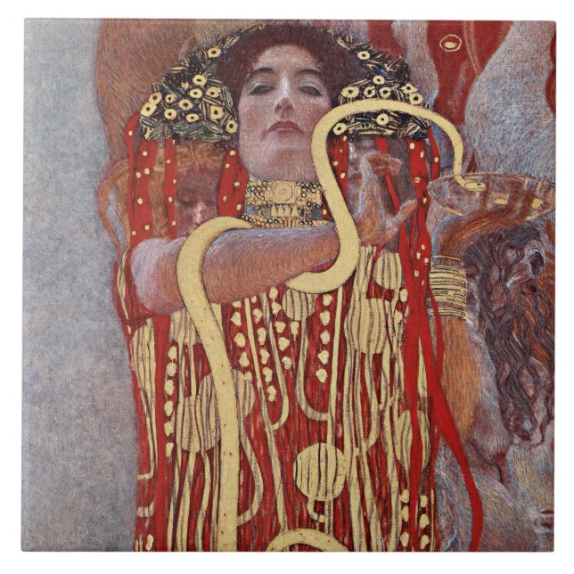 Hälsogudinna, Hygieia (Salus), Gustav Klimt Kakelplatta (Framsidan)