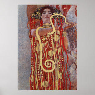 Hälsogudinna, Hygieia (Salus), Gustav Klimt Poster