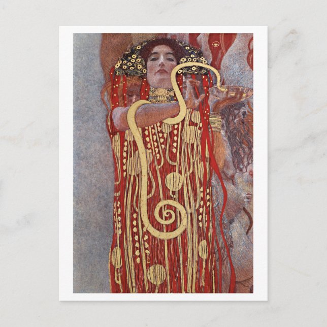 Hälsogudinna, Hygieia (Salus), Gustav Klimt Vykort (Framsida)