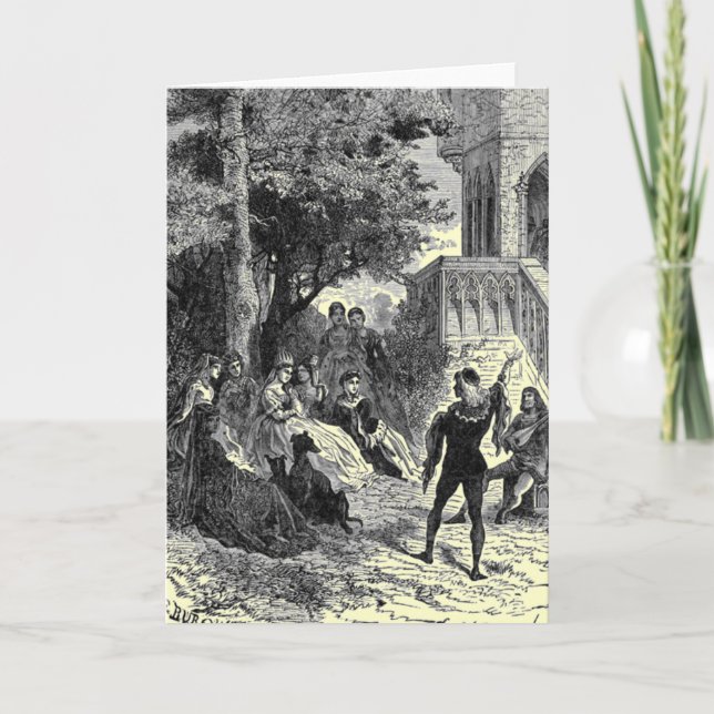 Hälsohälsningskort för medieval tid kort (Framsida)