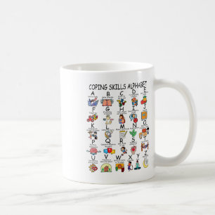 Hälsohantering färdigheter alfabet skollärare barn kaffemugg