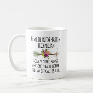 Hälsoinformationstekniker Medicinsk registrering R Kaffemugg