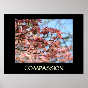 HÄLSOKONSTVERK GER KOMPASSION Dogwood Flowers Poster