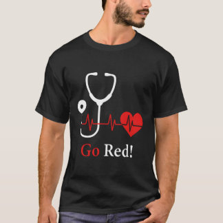 Hälsomånaden i februari Röda han-medvetandet T Shirt