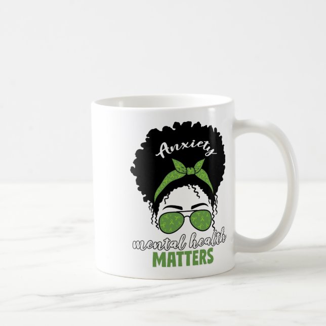 Hälsomedvetandegrad Bun Mental Health Problems Kaffemugg (Höger)