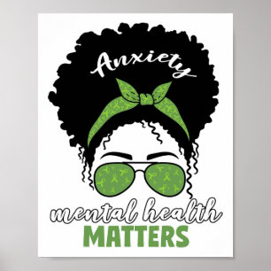 Hälsomedvetandegrad Bun Mental Health Problems Poster