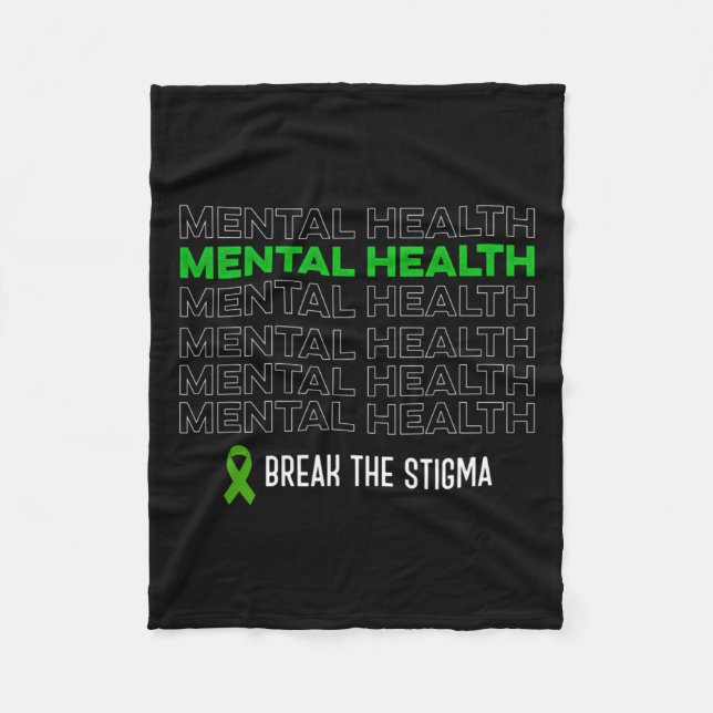 Hälsomedvetenhet bryter mot Stigma-bandet Fleecefilt (Framsidan)