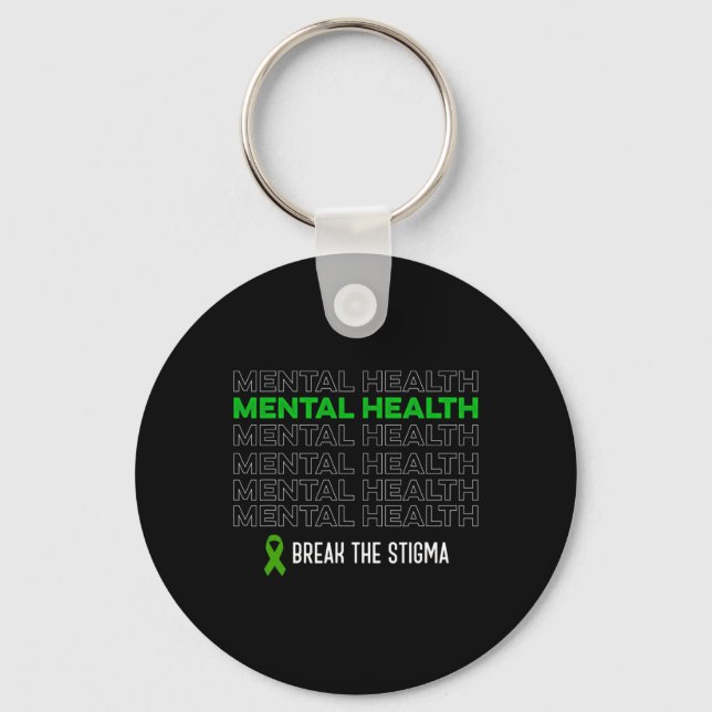Hälsomedvetenhet bryter mot Stigma-bandet Nyckelring (Framsida)