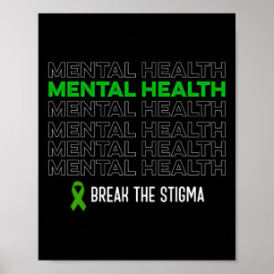 Hälsomedvetenhet bryter mot Stigma-bandet Poster