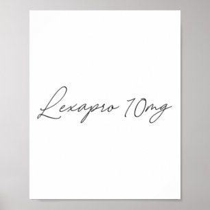 Hälsomedvetenhet - lexapro 10 mg - Kursiv Poster