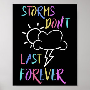Hälsomedvetenhet Regnbåge Offertstorms håller inte Poster