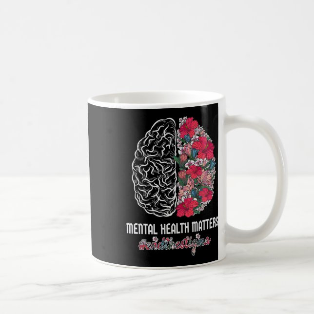 Hälsomedvetenhet sätter stopp för tigmas psykiska  kaffemugg (Höger)