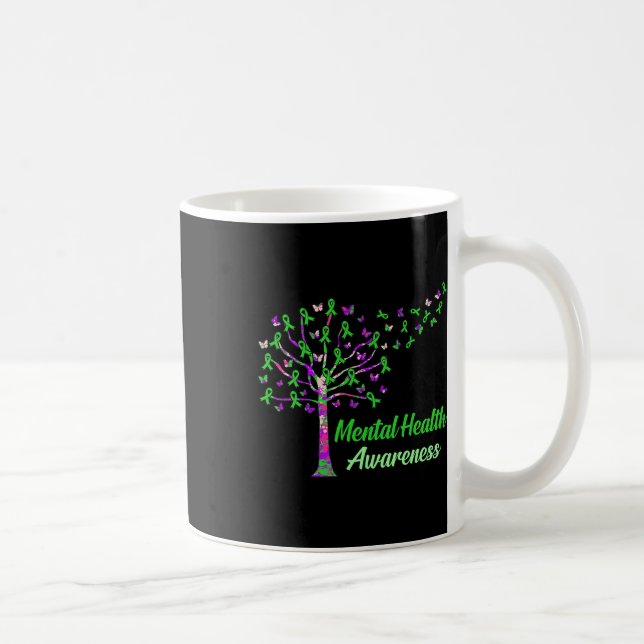 Hälsomedvetenhet Träd Rosett band Supporter Graphi Kaffemugg (Höger)