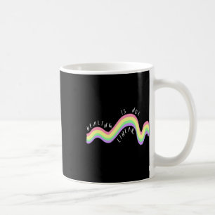Hälsooffertläkningen är inte linjär regnbåge kaffemugg