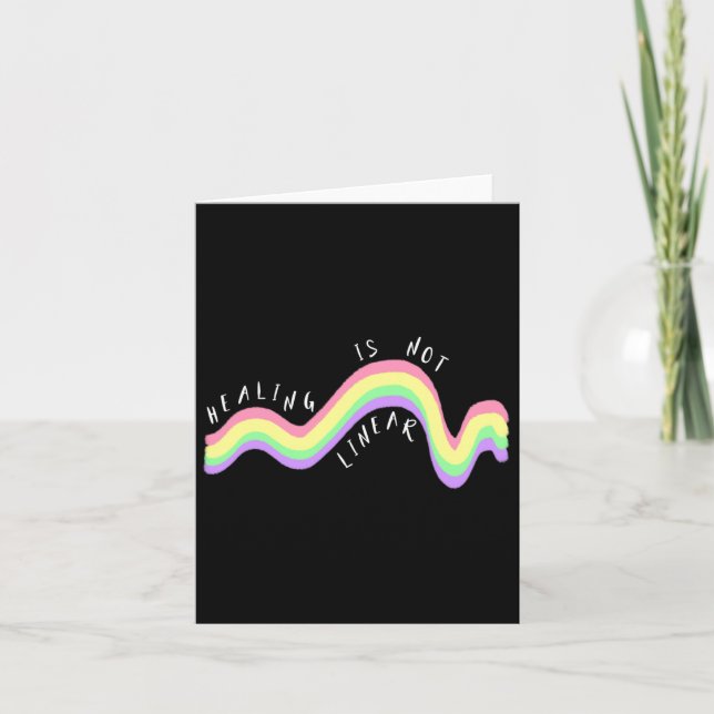 Hälsooffertläkningen är inte linjär regnbåge kort (Framsida)