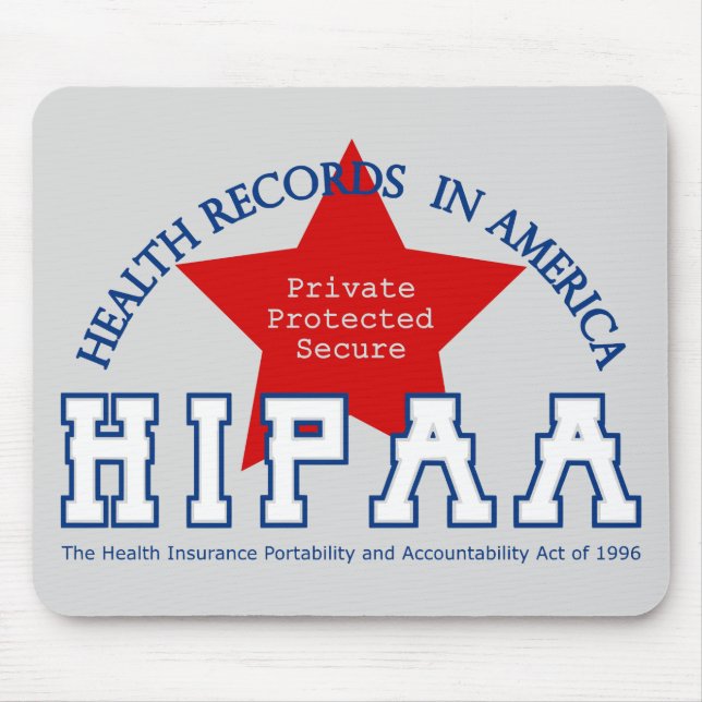 Hälsoposter i Amerika Privat skyddad, säker Musmatta (Framsidan)