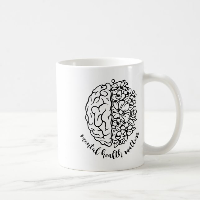 Hälsoproblem Blommor Human Brain Illn Kaffemugg (Höger)