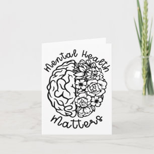 Hälsoproblem Blommor Human Brain Illn Kort