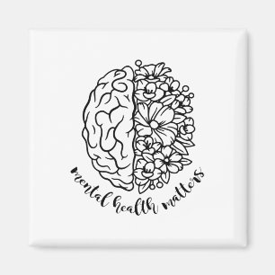 Hälsoproblem Blommor Human Brain Illn Magnet