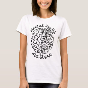 Hälsoproblem Blommor Human Brain Illn T Shirt