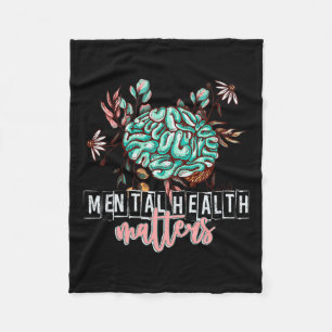Hälsoproblem Blommor Mind Brain Self Care Awaren Fleecefilt