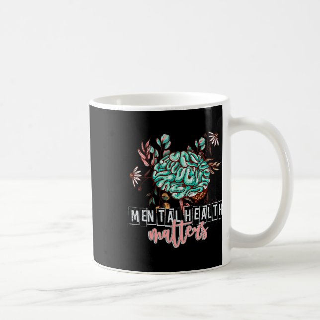 Hälsoproblem Blommor Mind Brain Self Care Awaren Kaffemugg (Höger)
