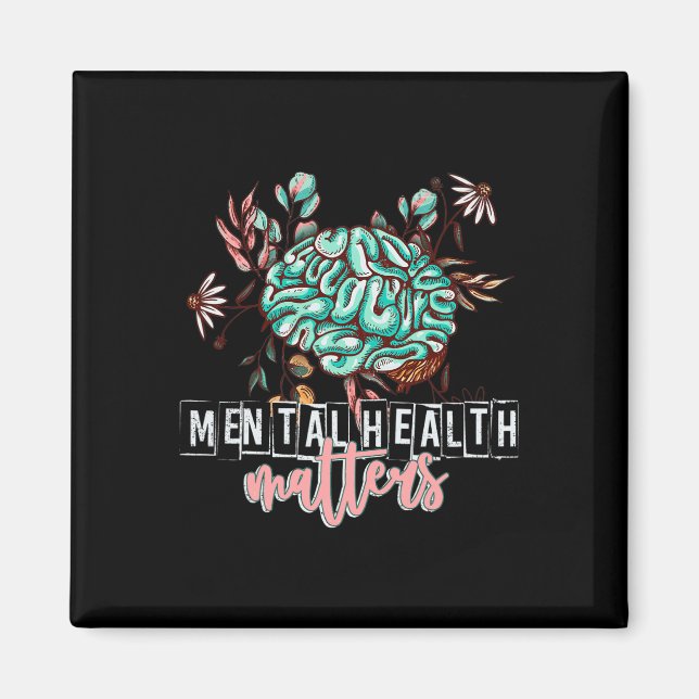 Hälsoproblem Blommor Mind Brain Self Care Awaren Magnet (Framsidan)