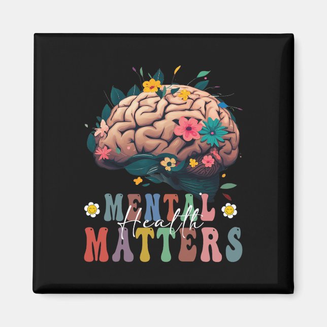 Hälsoproblem Brain Sjukdom Vintage Awareness Gr Magnet (Framsidan)