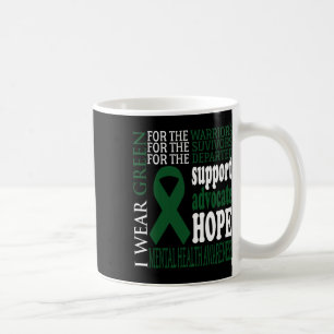 Hälsoproblem Grönt Band Mental Health Awarene Kaffemugg