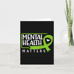 Hälsoproblem Grönt Band Mental Health Awarene Kort