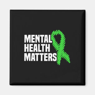 Hälsoproblem Grönt Band Mental Health Awarene Magnet