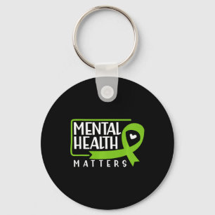 Hälsoproblem Grönt Band Mental Health Awarene Nyckelring