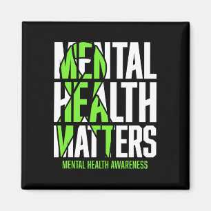 Hälsoproblem Grönt Ribon Mental Health Awarenes Magnet