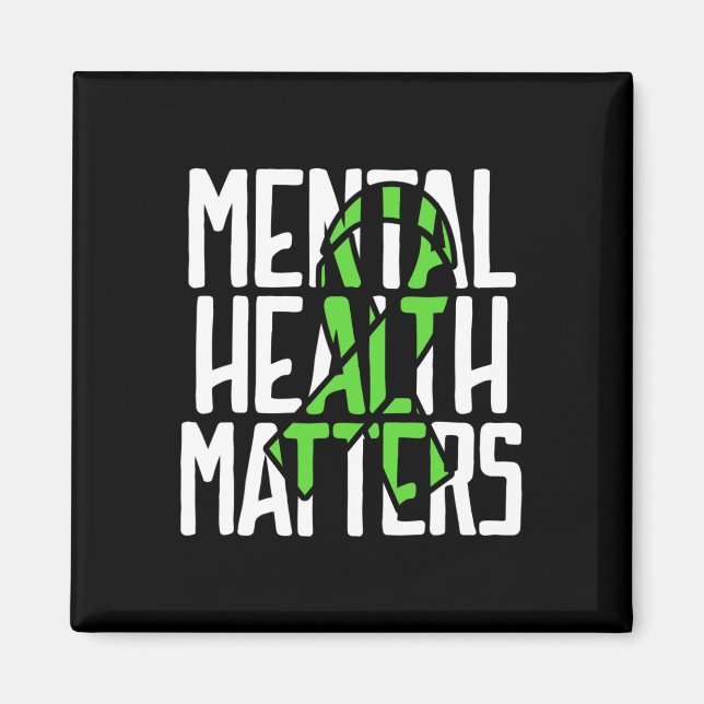 Hälsoproblem Kamp mot tigma Mental Health Awarene Magnet (Framsidan)
