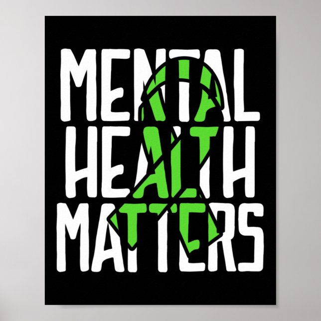 Hälsoproblem Kamp mot tigma Mental Health Awarene Poster (Framsidan)