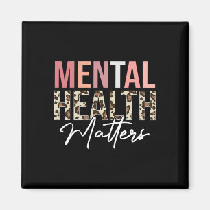 Hälsoproblem Leopard Human Mental Health Awaren Magnet