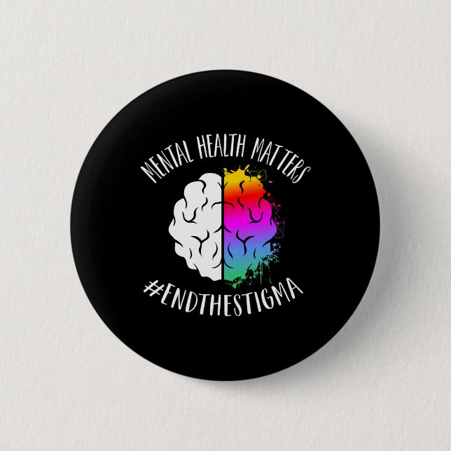 Hälsoproblem Lycklig End Stigma Awareness Graphic Knapp (Framsida)