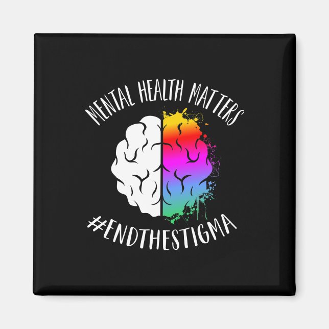 Hälsoproblem Lycklig End Stigma Awareness Graphic Magnet (Framsidan)