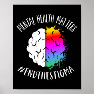 Hälsoproblem Lycklig End Stigma Awareness Graphic Poster