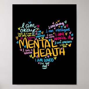 Hälsoproblem Medvetenhet Hearts Mors dag Poster