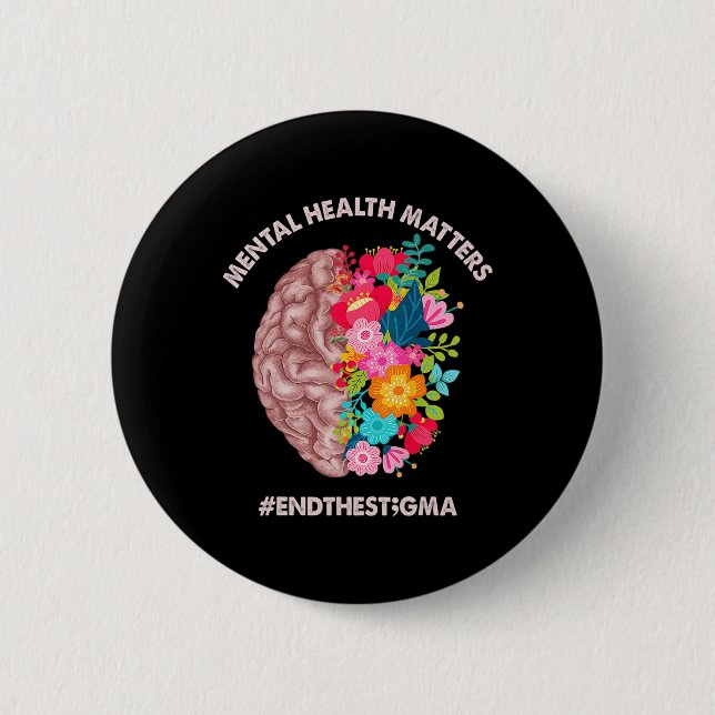 Hälsoproblem Medvetenhet Månadsslut Stigma Knapp (Framsida)