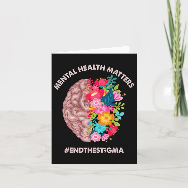 Hälsoproblem Medvetenhet Månadsslut Stigma Kort (Framsida)