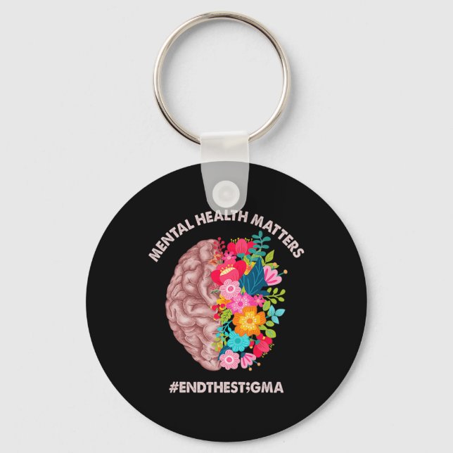 Hälsoproblem Medvetenhet Månadsslut Stigma Nyckelring (Framsida)