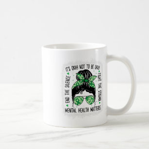 Hälsoproblem Messy Bun Mental Health Awareness Kaffemugg