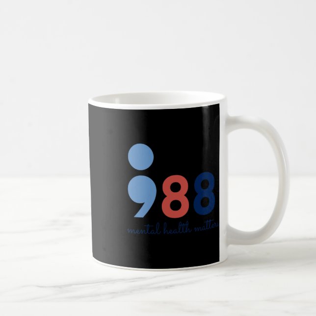 Hälsoproblem Semicolon Suicide Hotline Preventi Kaffemugg (Höger)