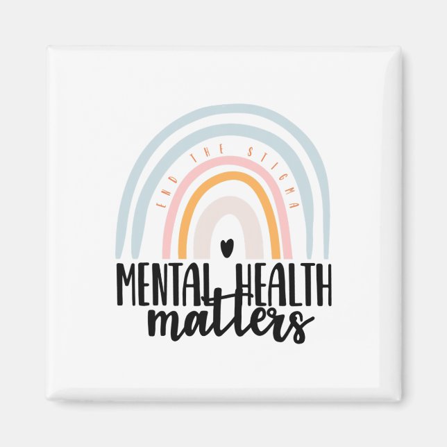 Hälsoproblem som gör slut på Stigma Mental Sjukdom Magnet (Framsidan)