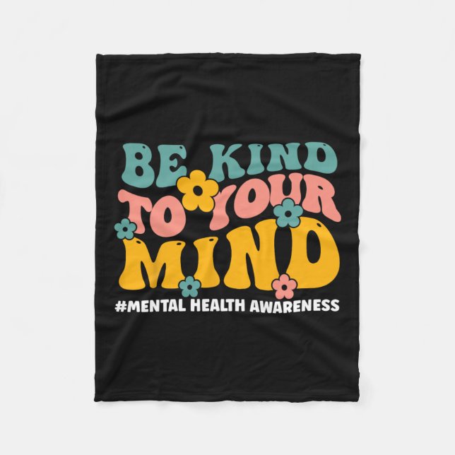 Hälsoproblem Stigma Mental Health Medveten Fleecefilt (Framsidan)
