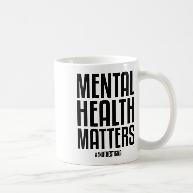 Hälsoproblem Stigma Mental Health Medveten Kaffemugg (Höger)